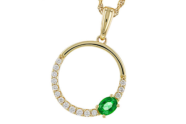 B329-21385: NECKLACE .19 EMERALD .34 TGW