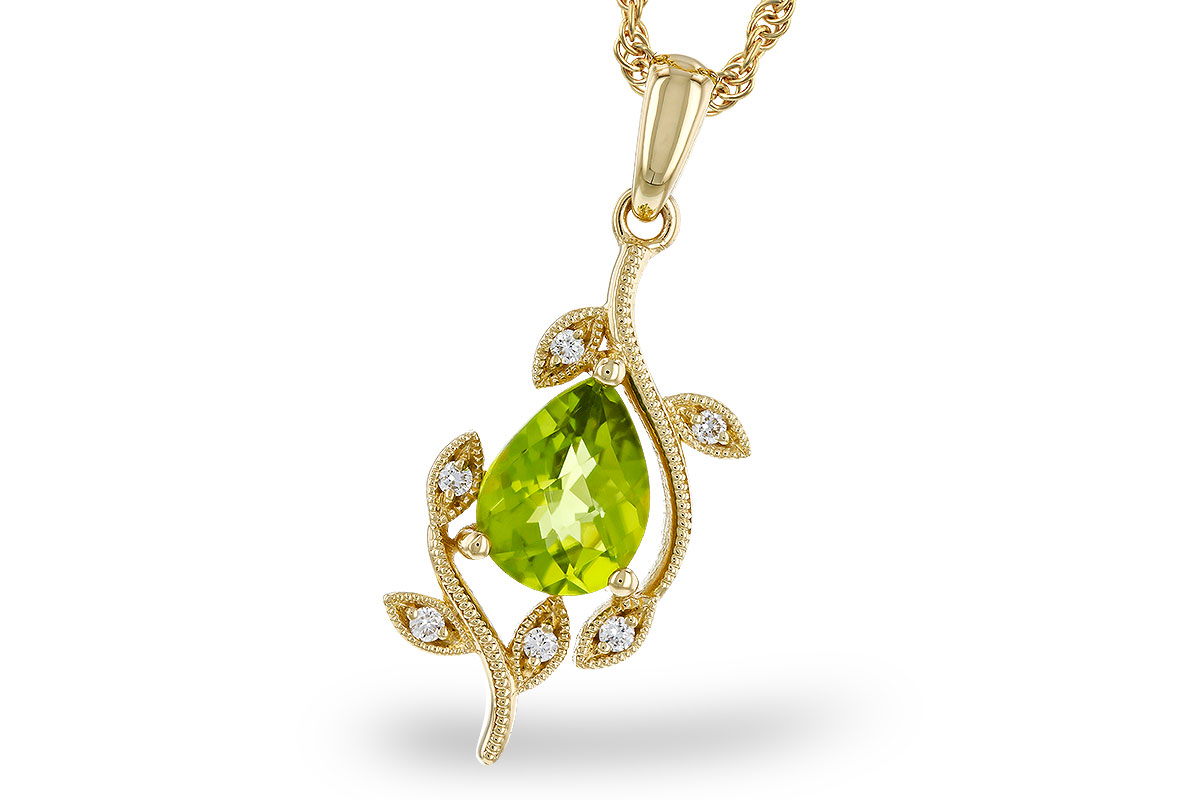 C329-21403: NECKLACE 1.16 PERIDOT 1.21 TGW (8x6MM PER)