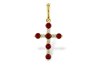 E329-20512: PENDANT .34 TW RUBY .42 TGW
