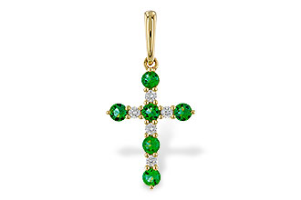F329-20503: PENDANT .27 TW EMERALD .35 TGW