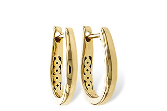 F329-24157: GOLD EARRINGS (15MM)