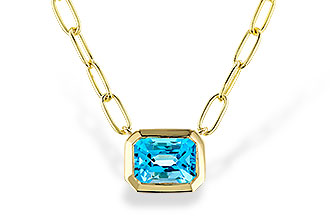 F329-24166: NECKLACE 1.20 SWISS BLUE TOPAZ (18")