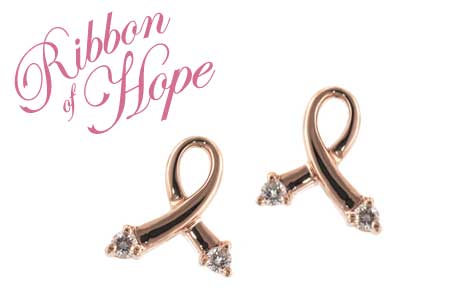 G054-72321: PINK GOLD EARRINGS .07 TW