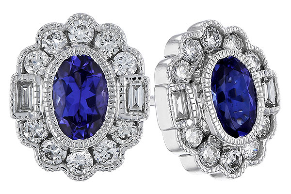 G329-19603: EARRINGS .93 TW TANZANITE 1.40 TGW