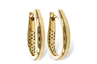 G329-24166: GOLD EARRINGS (17MM)