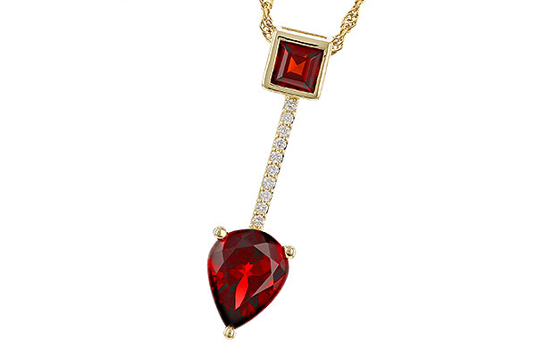 K329-20466: NECKLACE 2.15 GARNET 2.20 TGW