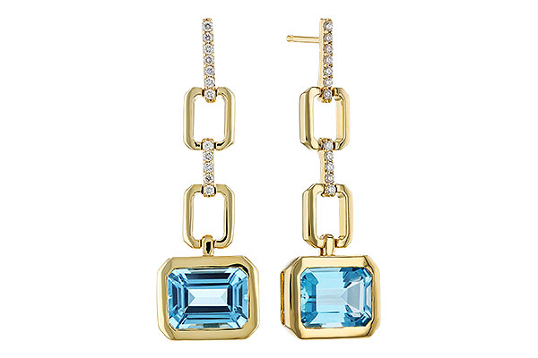 K329-23193: EARRINGS 3.20 BLUE TOPAZ 3.32 TGW (8x6MM BT)