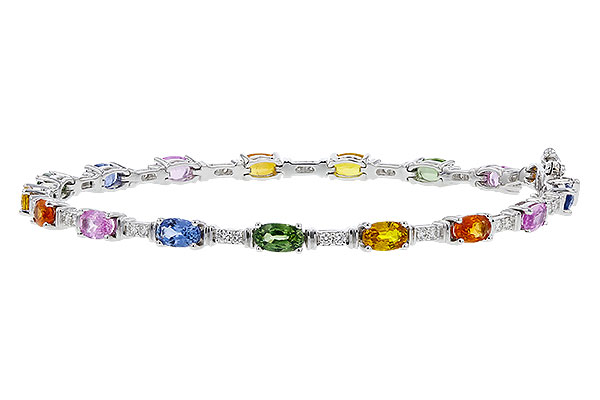 L329-20530: BRACELET 4.76 MULTI-COLOR SAPPH 5.08 TGW (7")