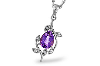 L329-21411: NECKLACE .88 AMETHYST .93 TGW (8x6MM AMY)