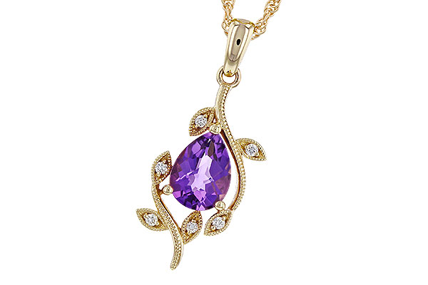 L329-21411: NECKLACE .88 AMETHYST .93 TGW (8x6MM AMY)